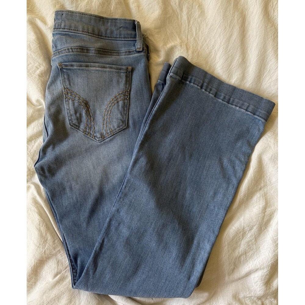 Y2K Look Utility Hollister Low Rise Boot Cargo Jeans W27 L30 Light Wash Soft 5S